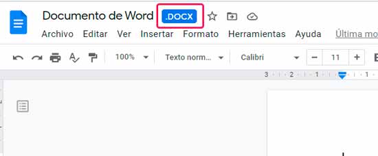 Abrir archivo de Microsoft Word desde Google Docs