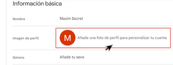 Cambiar imagen de perfil Gmail