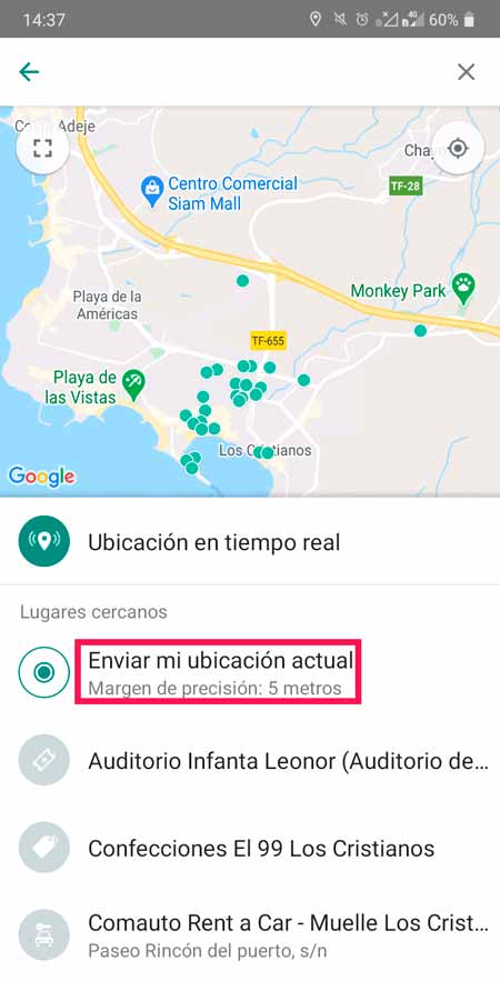 Cómo compartir ubicación en WhatsApp