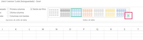 Eliminar estilo de formato en tabla de Excel