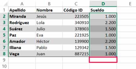 Realizar promedio de datos en Excel