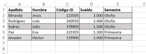 Realizar subtotales en Excel